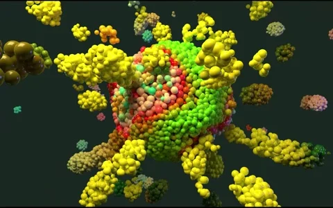 Surface Tension Particles. Stock Footage 321796212