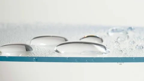 Surface tension of water. Stock Footage