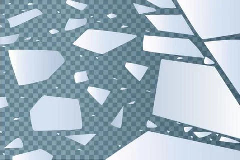 The surface texture is cracked on ice, isolated on a transparent background Stock Illustration