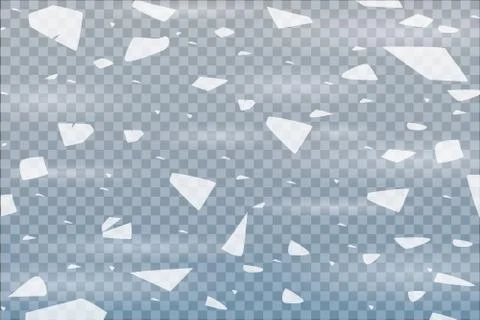The surface texture is cracked on ice, isolated on a transparent background Stock Illustration