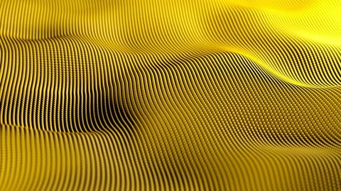 The surface texture of golden dots moves slowly in waves Video stock 149240884
