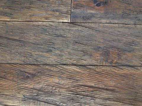 Surface texture of lined with horizontal roughly processed solid planks Stock Photos