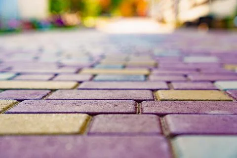 Surface texture Paving slabs made of bricks Stock Photos