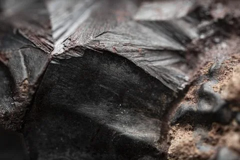 Surface texture of raw hematite mineral. Iron ore. Stock Photos
