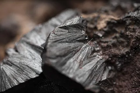 Surface texture of raw hematite mineral. Iron ore. Stock Photos