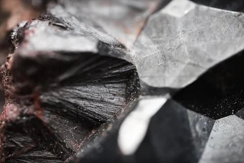 Surface texture of raw hematite mineral. Iron ore. Stock Photos