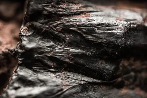 Surface texture of raw hematite mineral. Iron ore. Stock Photos
