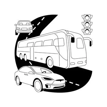 Surface transport abstract concept vector illustration. Stock Illustration