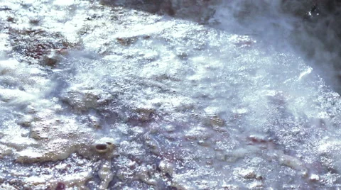 Surface of vat of boiling soup 스톡 동영상 55747991