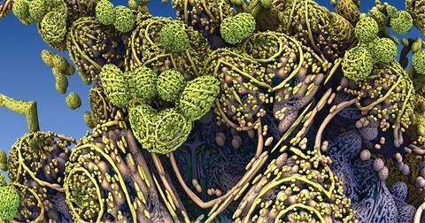The surface of an virus in human body Stock Illustration