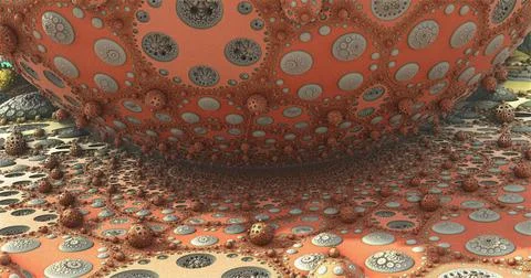 The surface of an virus or an alien planet 3d rendering Stock Illustration