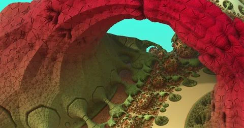 The surface of an virus or an alien planet 3d rendering Stock Illustration