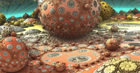 The surface of an virus or an alien planet 3d rendering Stock Illustration