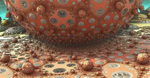 The surface of an virus or an alien planet 3d rendering Stock Illustration