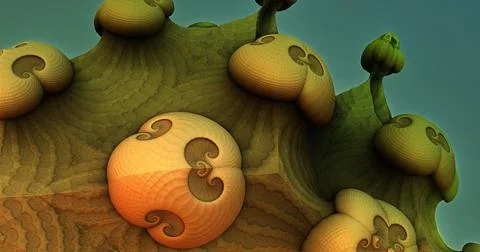 The surface of an virus or an alien planet 3d rendering Stock Illustration