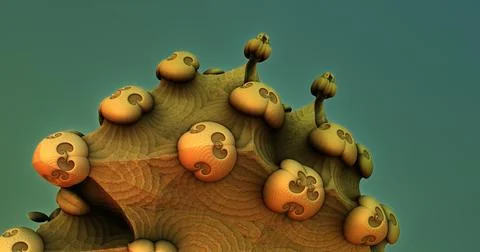 The surface of an virus or an alien planet 3d rendering Stock Illustration