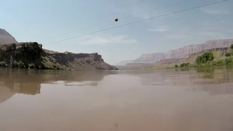 Surface water of the Colorado River at Lee's ferry Grand Canyon Arizona Stock Footage 77684753