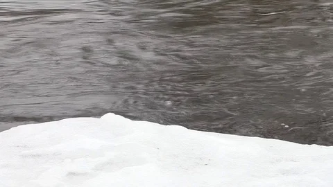 The surface of the water, the flow of the river Stock Footage 73678393