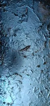 The surface of the water in a gutter that does not flow Foto stock