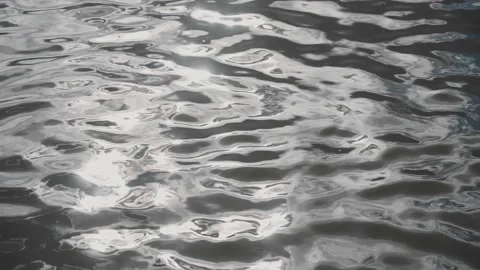 The surface of the water in the lake with small waves Stock Footage 166519850