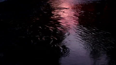 The surface of the water of a mountain river. A fast stream flowing through ston Stock Footage 219501561