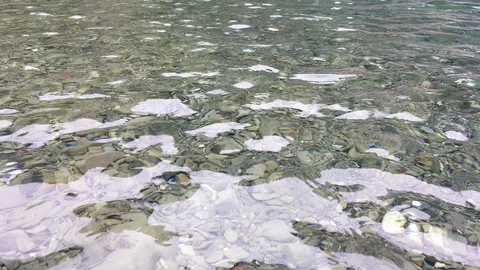 Surface of water moving towards the camera Stock Footage 123233748