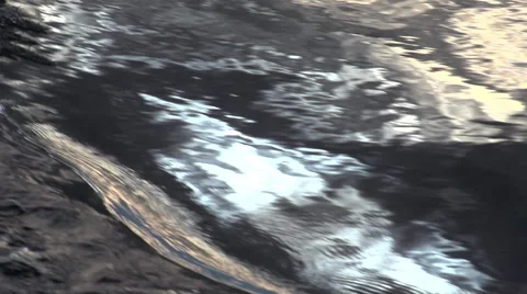 The surface of the water. Slow motion Stock Footage 54904942