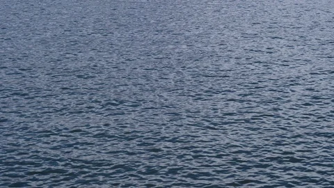 The surface of the water sways in the wind. Slow motion video Stock Footage 122638805