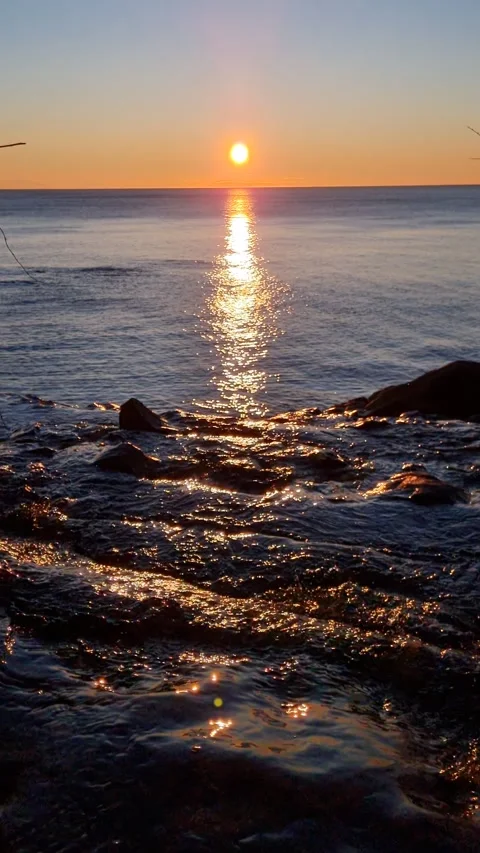 Surface of water waves, beautiful sea surface background at sunset. water in Stock Footage 263434841