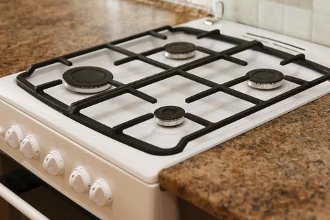 Surface of white goose plate in kitchen Stock Photos