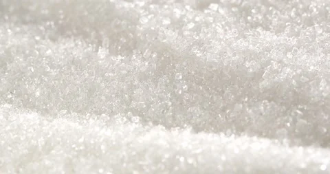 Surface of White Sugar. Macro. Close up. Slow motion. Stock Footage 242421438