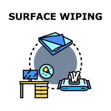 Surface wiping concept vector color icon design Иллюстрация
