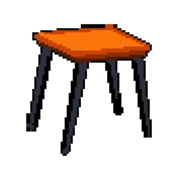 Surface wood table pixel art vector illustration Stock Illustration