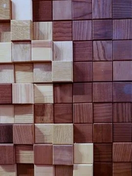 Surface of wooden cubes Stock Photos