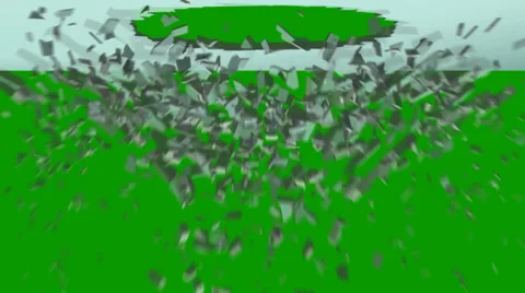 Surfaces crack - debris - green screen Stock Footage 33649982