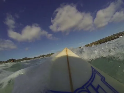 Surfboard in action Stock Footage 77047091