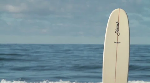Surfboard against the horizon Stock Footage 46807629