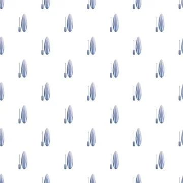 Surfboard and paddle pattern for water sport background Illustrazione stock