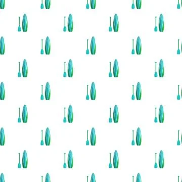 Surfboard and paddle repeating pattern for summer design Stock Illustration