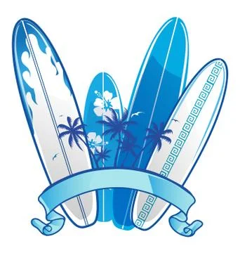 Surfboard background Stock Illustration
