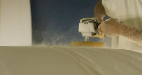 Surfboard being shaped Stock Footage 127125032