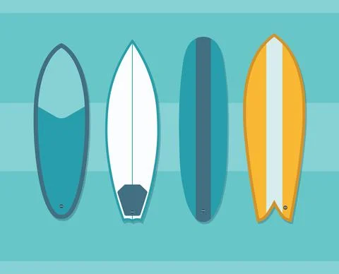 Surfboard Collection Illustrazione stock
