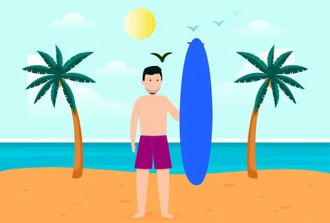 Surfboard Concept Illustration Stock Illustration