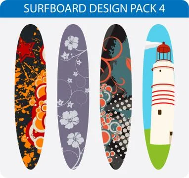 Surfboard designs Stock Illustration