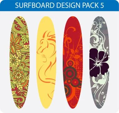 Surfboard designs Stock Illustration