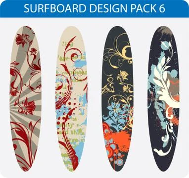 Surfboard designs Stock Illustration