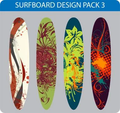 Surfboard designs Stock Illustration