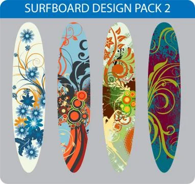 Surfboard designs Stock Illustration