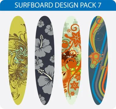 Surfboard designs Stock Illustration