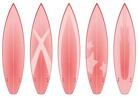 Surfboard designs Stock Photos